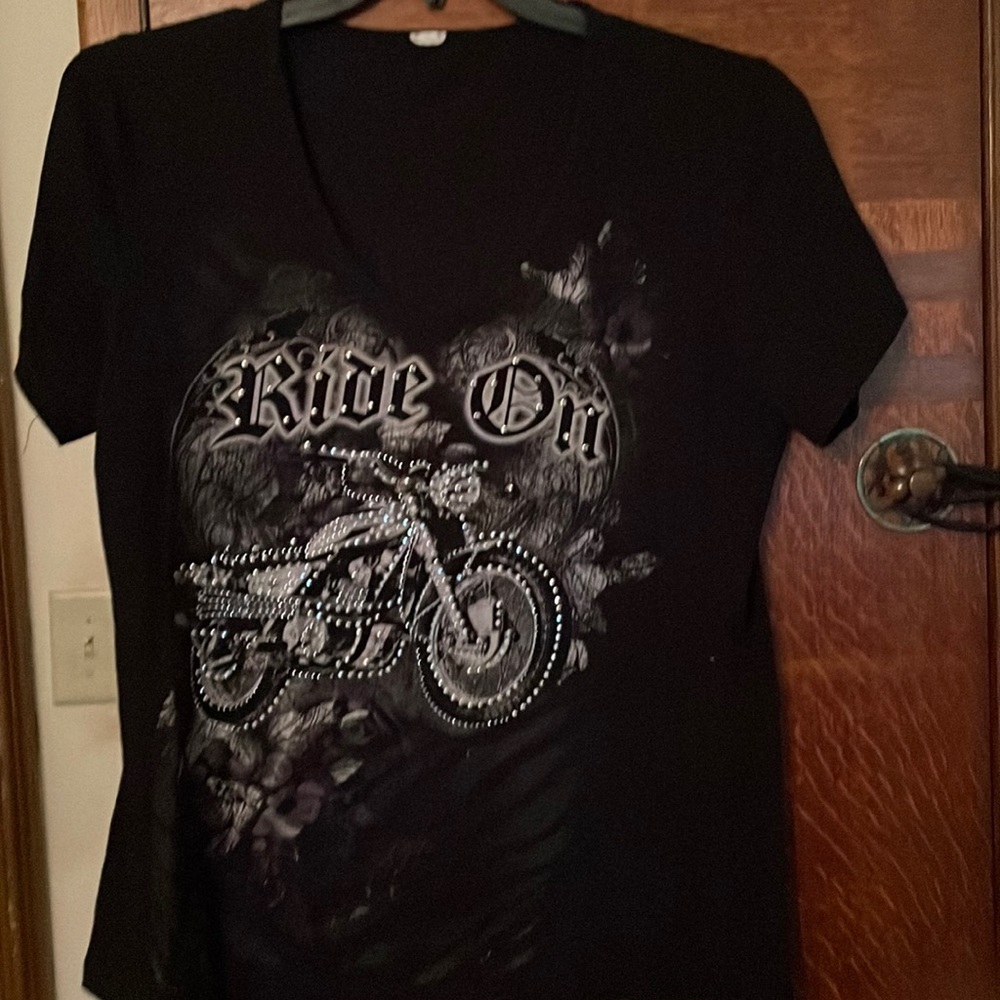 Ride On Motorcycle Womens Tshirt